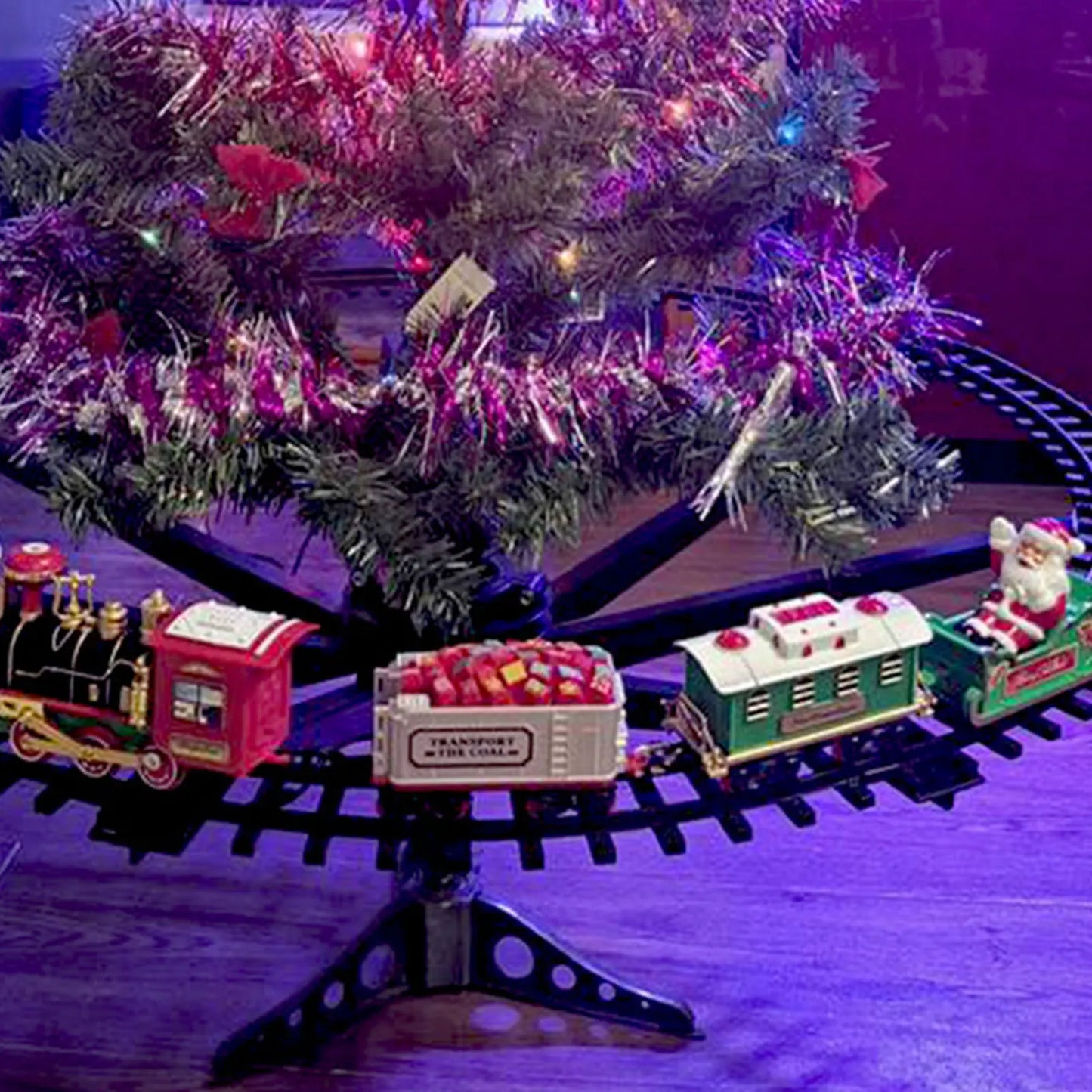 Conjunto de trem elétrico para árvore de Natal
